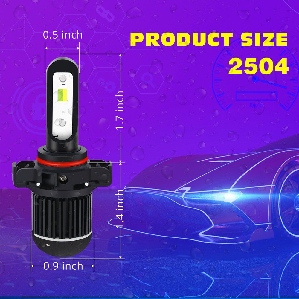 2504 PSX24W LED Switchback Fog Lights Bulbs | White/Yellow -Alla Lighting