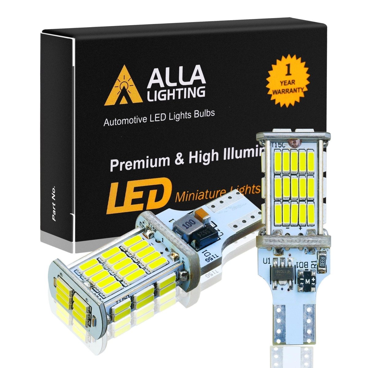 912 921 LED Lights Bulbs 4014 48-SMD Reverse, Signal, 3rd Brake Stop Lights -Alla Lighting