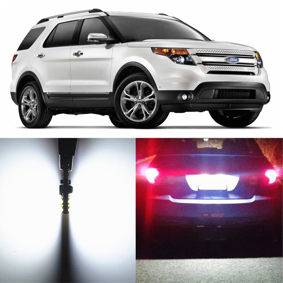 Ford Explorer License Plate Lights Bulbs LED Tag Lamps Replacement -Alla Lighting