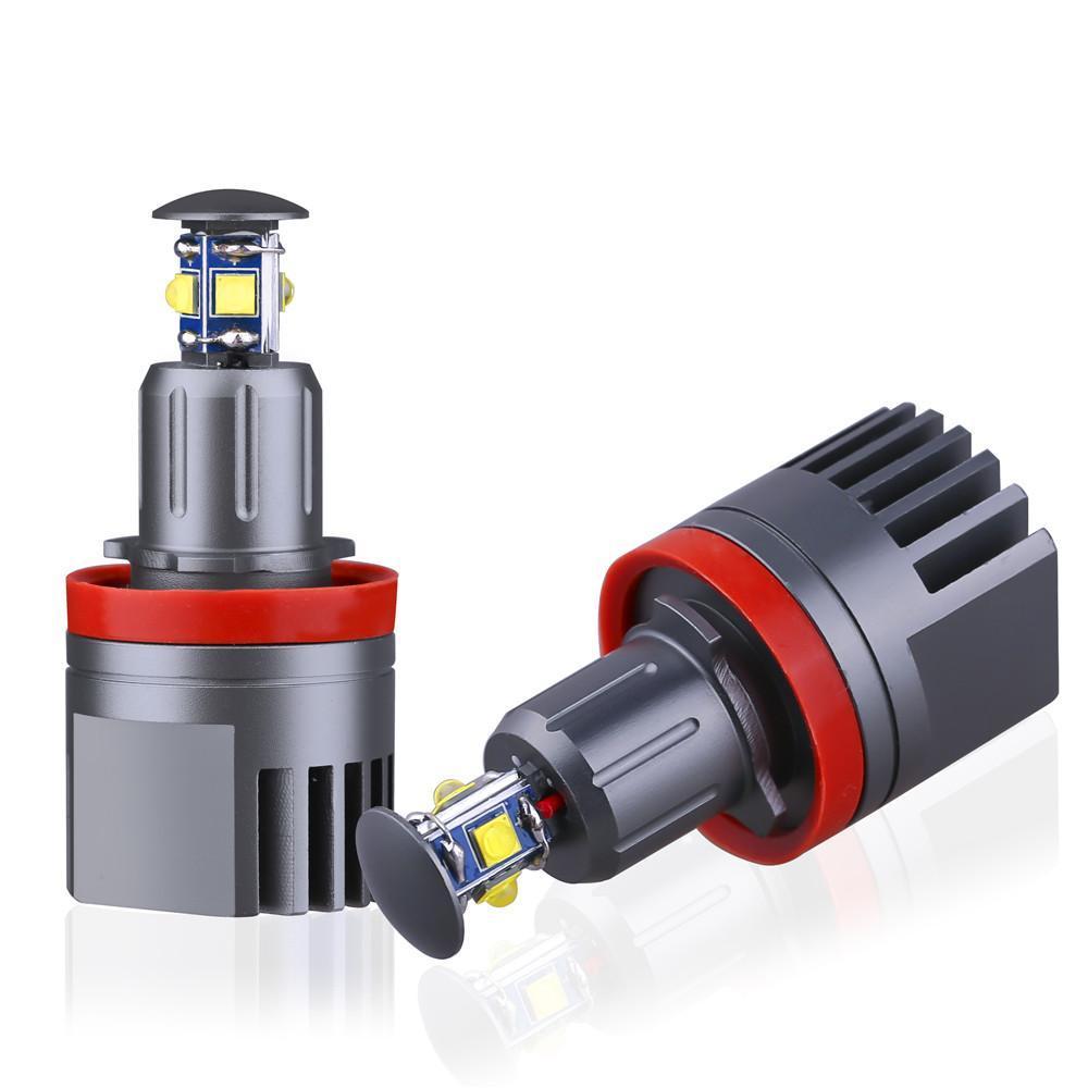 Lot 2 Ampoules LED H8 Angel Eyes 40W 6000K Blanc - Halo Anneau Sans Erreur Canbus BMW E90 E92 E60 E70 X5 X6 Z4