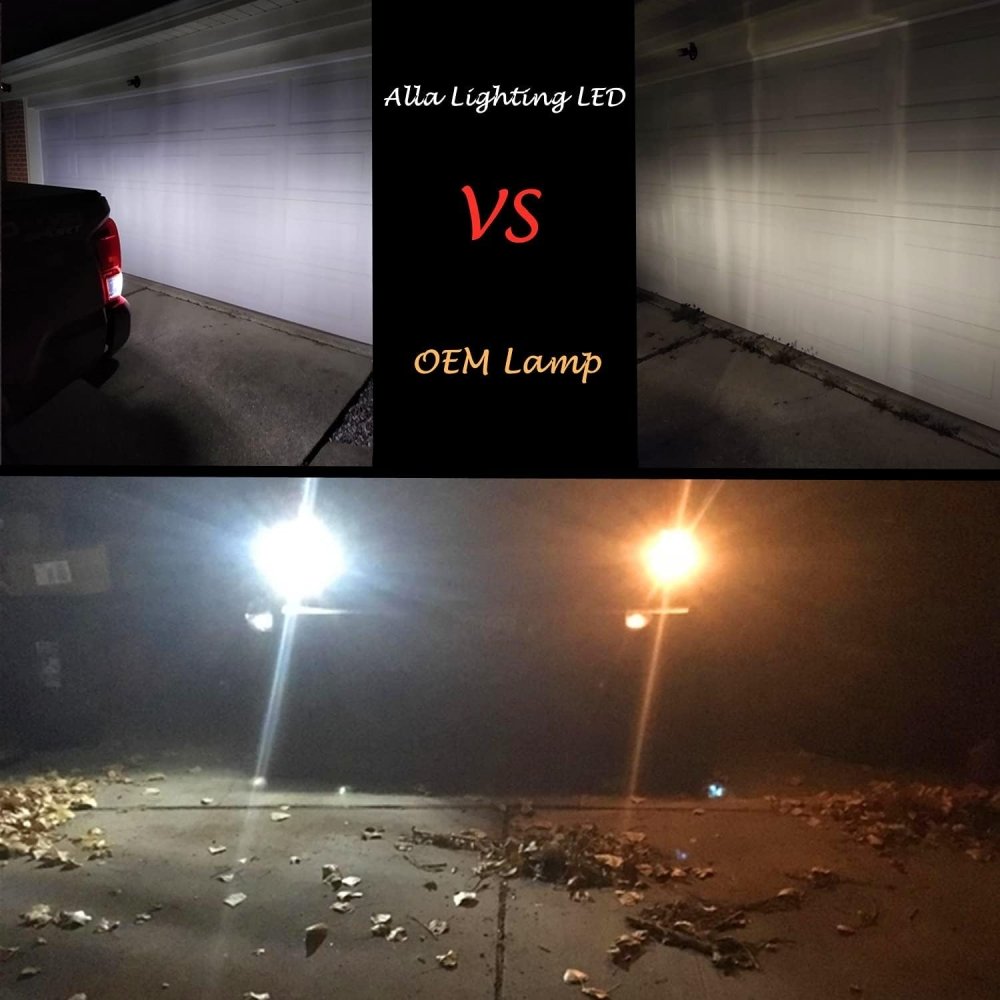 Alla Lighting 912 921 LED Bulbs for Back - up Reverse Lights, 6000K Xenon White CAN - BUS 4014 30 - SMD T10 T15 906 W16W 921K 922, 360° Light Backup, Cargo Lights Replacement, Extremely Super Bright - Alla Lighting Automotive LED Bulbs