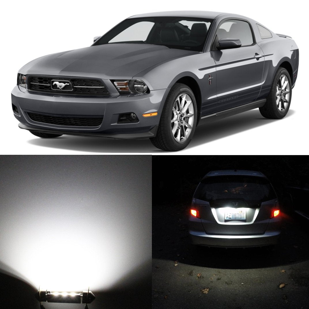 2010-2014 Ford Mustang License Plate Lights Bulbs LED Tag Lamps Upgrade -Alla Lighting