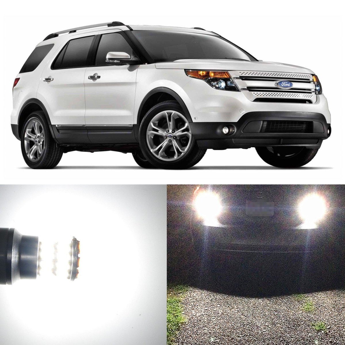 2011-2012 Ford Explorer Reverse Lights Bulbs PS19W LED Backup Lamps -Alla Lighting