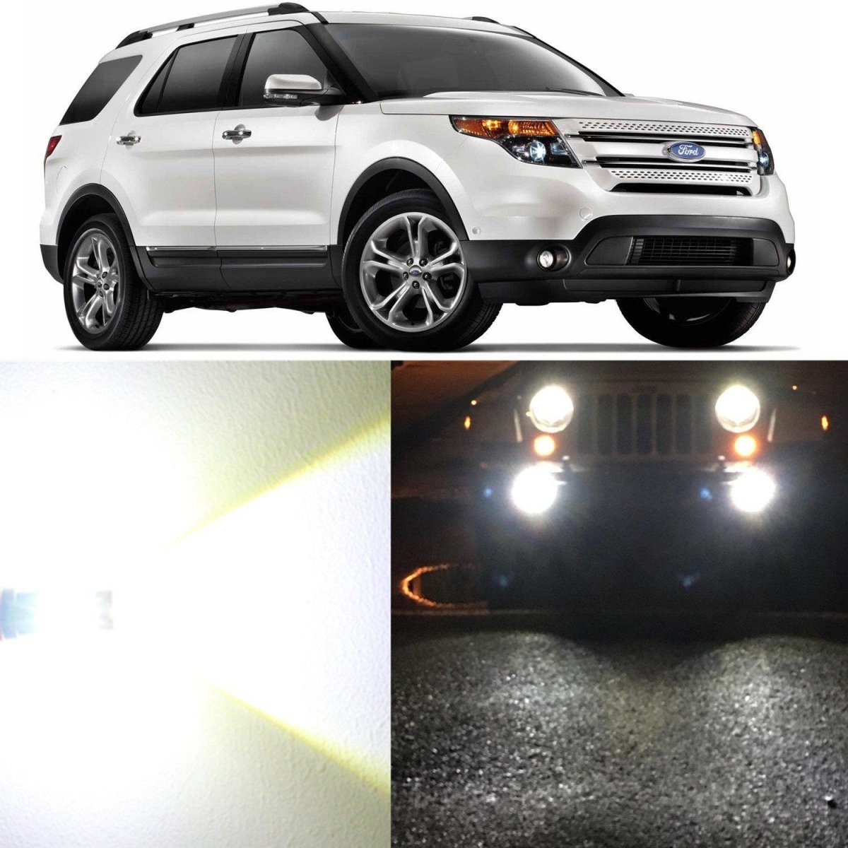 2011-2015 Ford Explorer LED Fog Lights Bulbs Replacement Upgrade -Alla Lighting