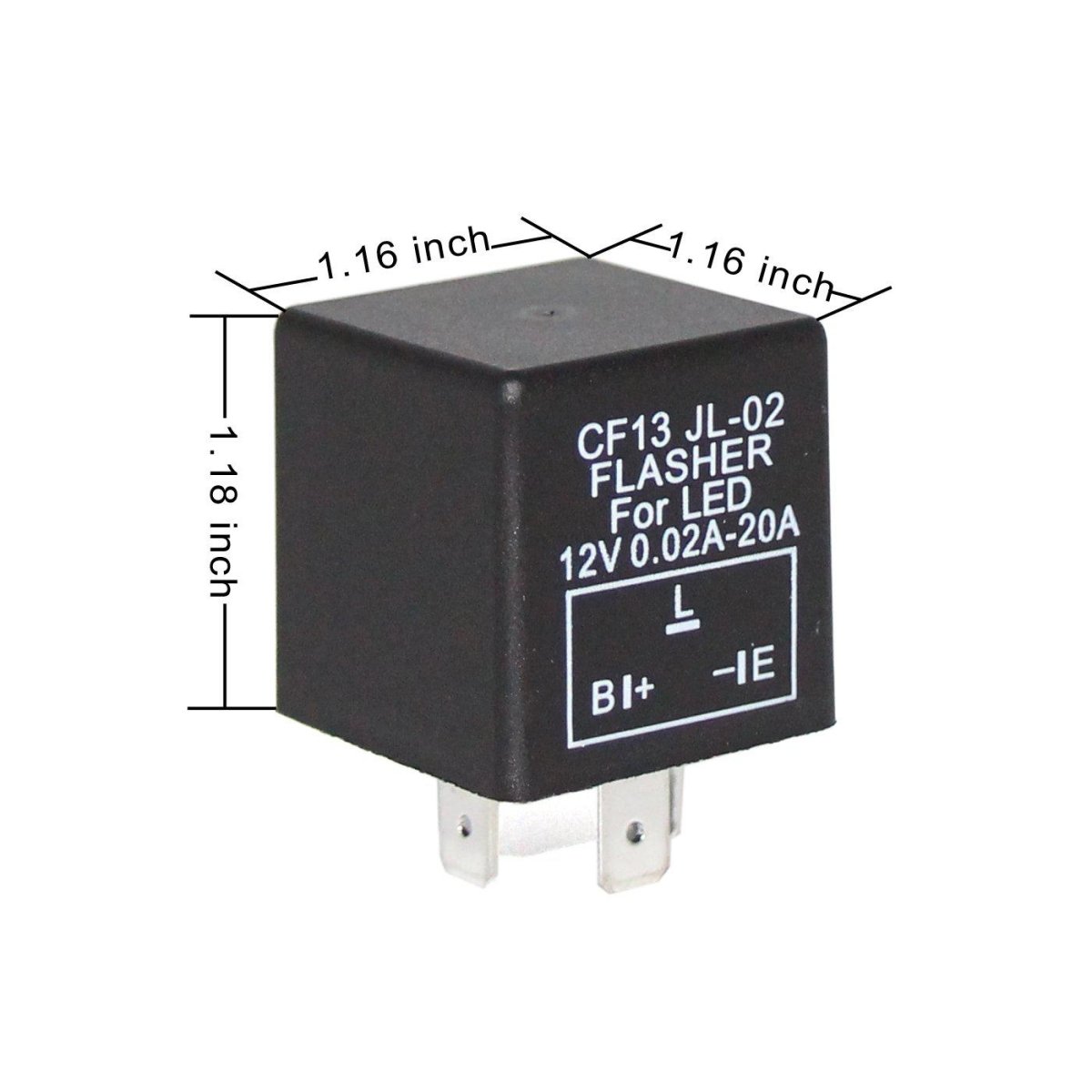 3-Pin CF13 Electronic LED Flasher Relay Fix LED Turn Signal Bulbs Hyper Flash -Alla Lighting Inc