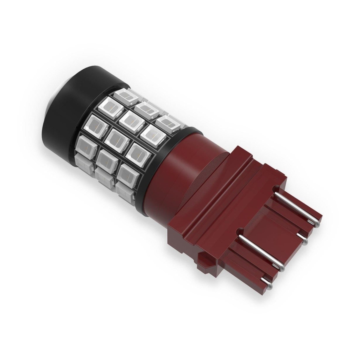 SYNETICUSA 3157 Red LED Brake Light Bulbs - Strobe/Flash Mode - Tail & Parking Lights (Pack Of 2)