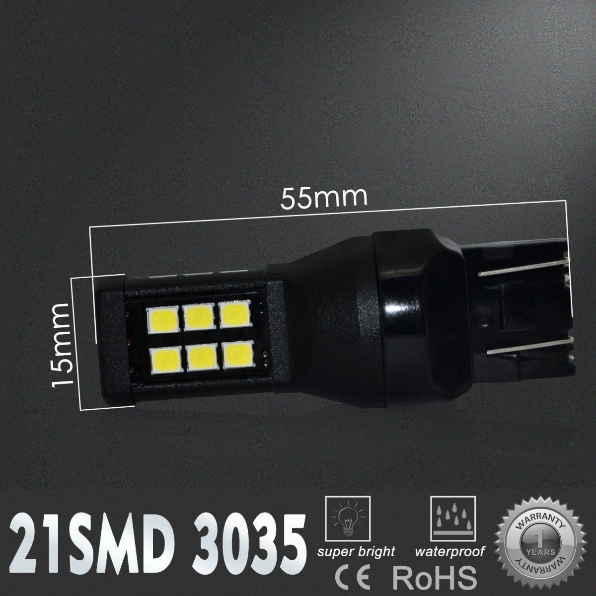 KaiDengZhe Ampoules LED 7443 7440 T20 W21W 126SMD Blanc 3200LM - Feux Stop Et Position