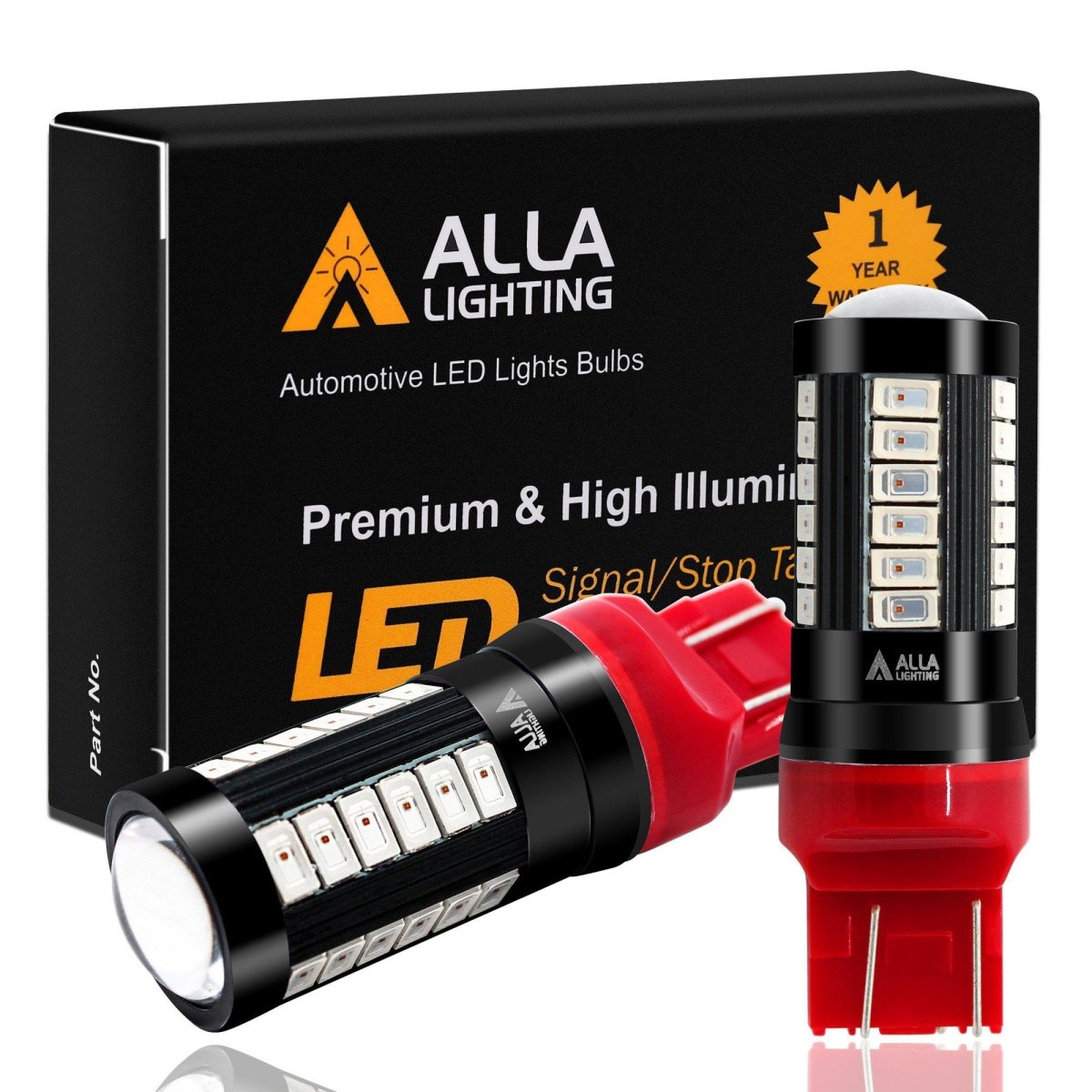 7440 7443 LED Strobe Brake Lights Flashing Stop Bulbs 7441 W21W -Alla Lighting