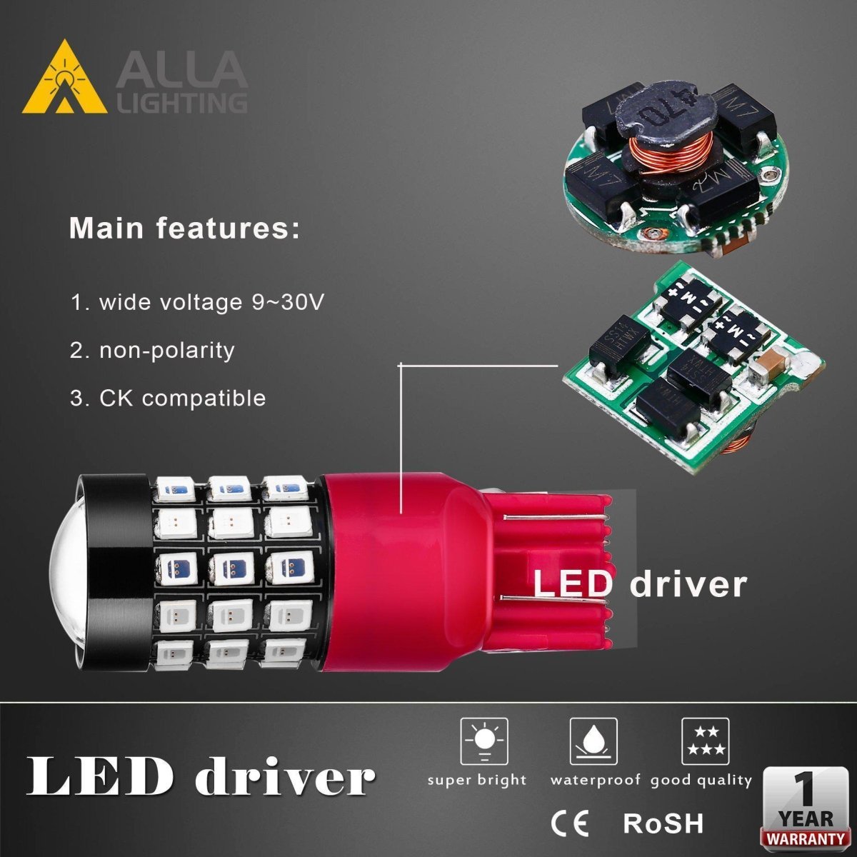 Sirius Led Rls 7443 7440 7443 Strobe LED Brake Lights | Red Flashing Stop Bulbs