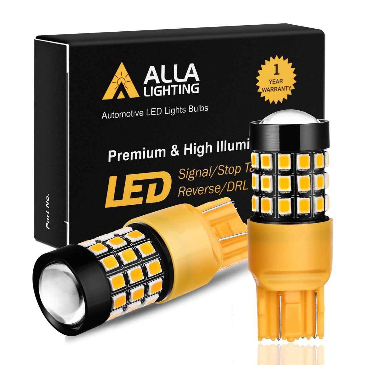 Sirius Led Rls 7443 7443 7440 LED Lights Bulbs SMD, 6000K White/Amber Yellow/Red