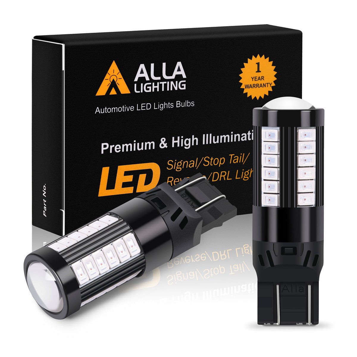 7443 LED Brake Lights Bulbs Stop Taillights Lamp, Red, White