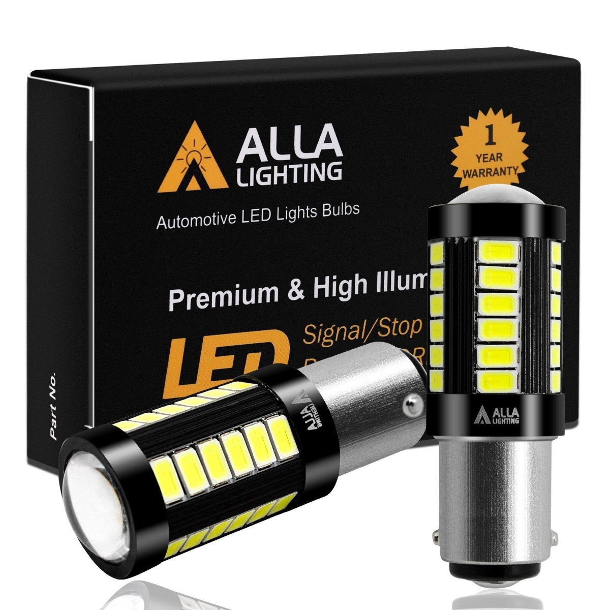 7528 1157 LED Strobe Brake Lights Flashing Stop Reverse Light Bulbs -Alla Lighting