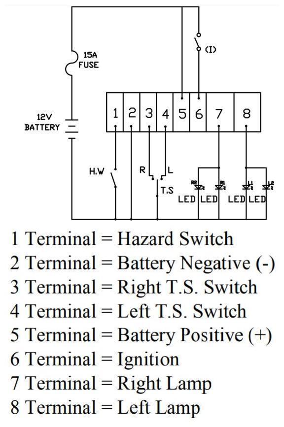 8-Pin LED Flasher Relay Fix Turn Signal Light Hyper Flash