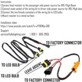 9005 HB3 Relay Resistor Kits Fix Toyota, Lexus DRL Off (No Light on)