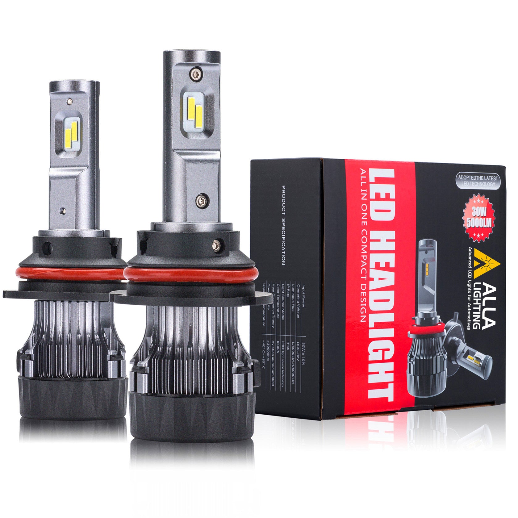 HB5 9007 LED Headlights Bulbs(off-road) for International Harvester -Alla Lighting