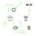 B8.3D LED Dashboard Instrument Panel Gauge Lights 17058 202259 509 Bulb
