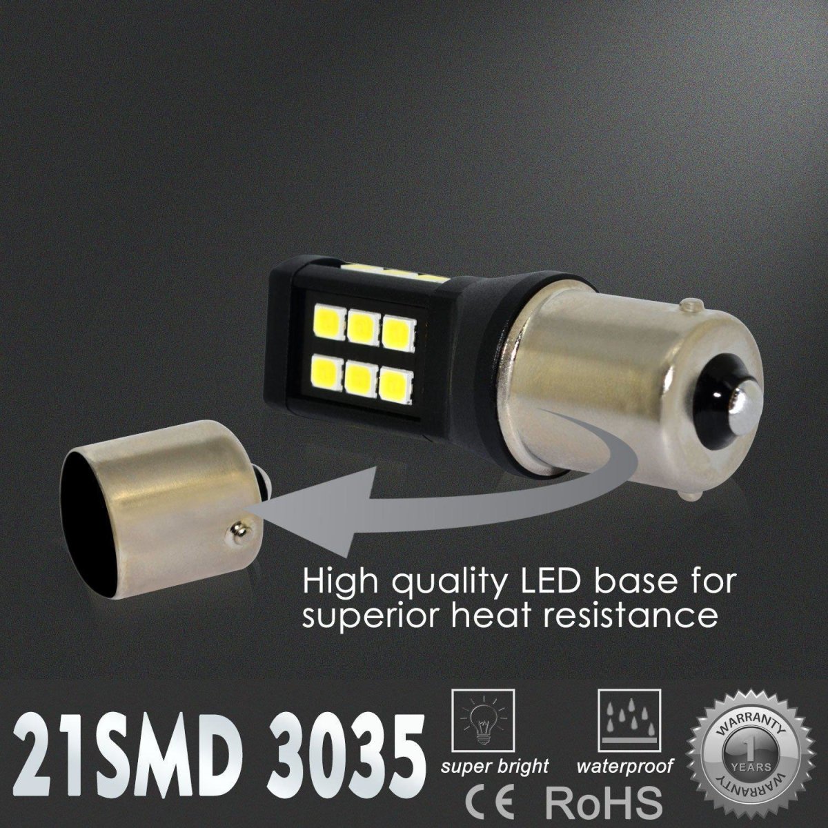 BA15S 1156 LED Lights Bulbs 3035-SMD Reverse, Signal, Brake Stop Lights -Alla Lighting