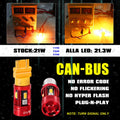 CAN Bus BAU15S PY21W 7507 LED Bulbs Amber Yellow Turn Signal Lights