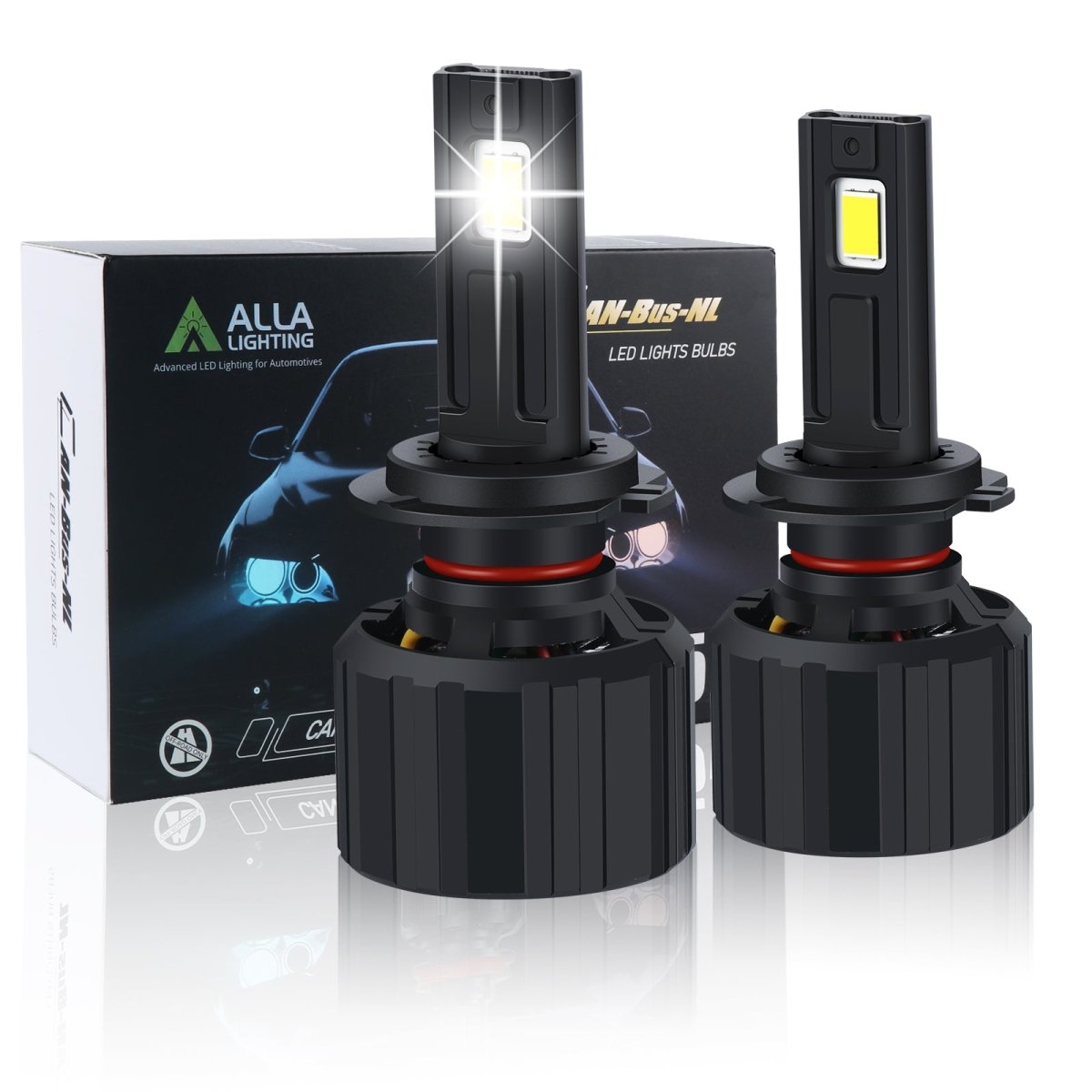 CAN-Bus H7 LED Headlights Conversion Kit Bulbs, Xenon White -Alla Lighting