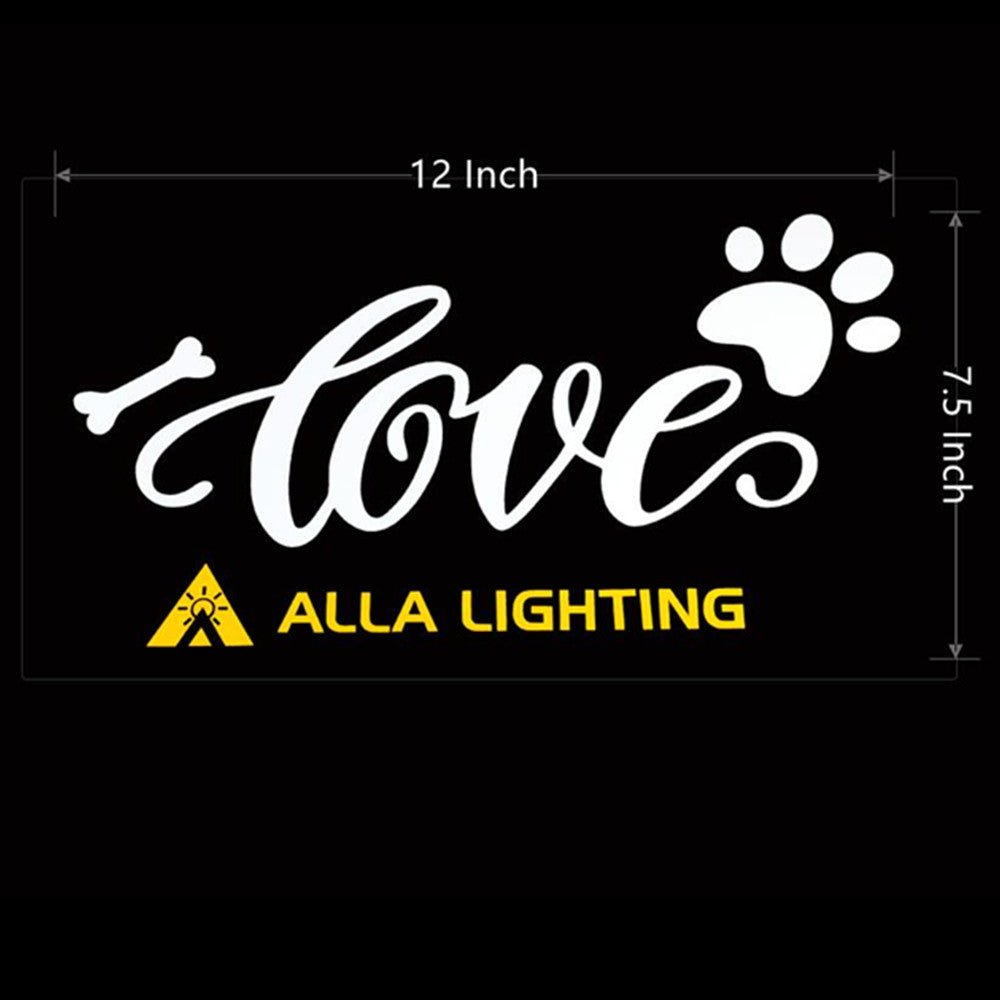 Car Decal | I Love Pets | Cat, Dog Stickers for Cars, Trucks -Alla Lighting Automotive LED Bulbs