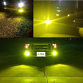 COB-72 H10 9145 LED Fog Light Bulbs, 6500K White/8000K Blue/3000K Amber Yellow