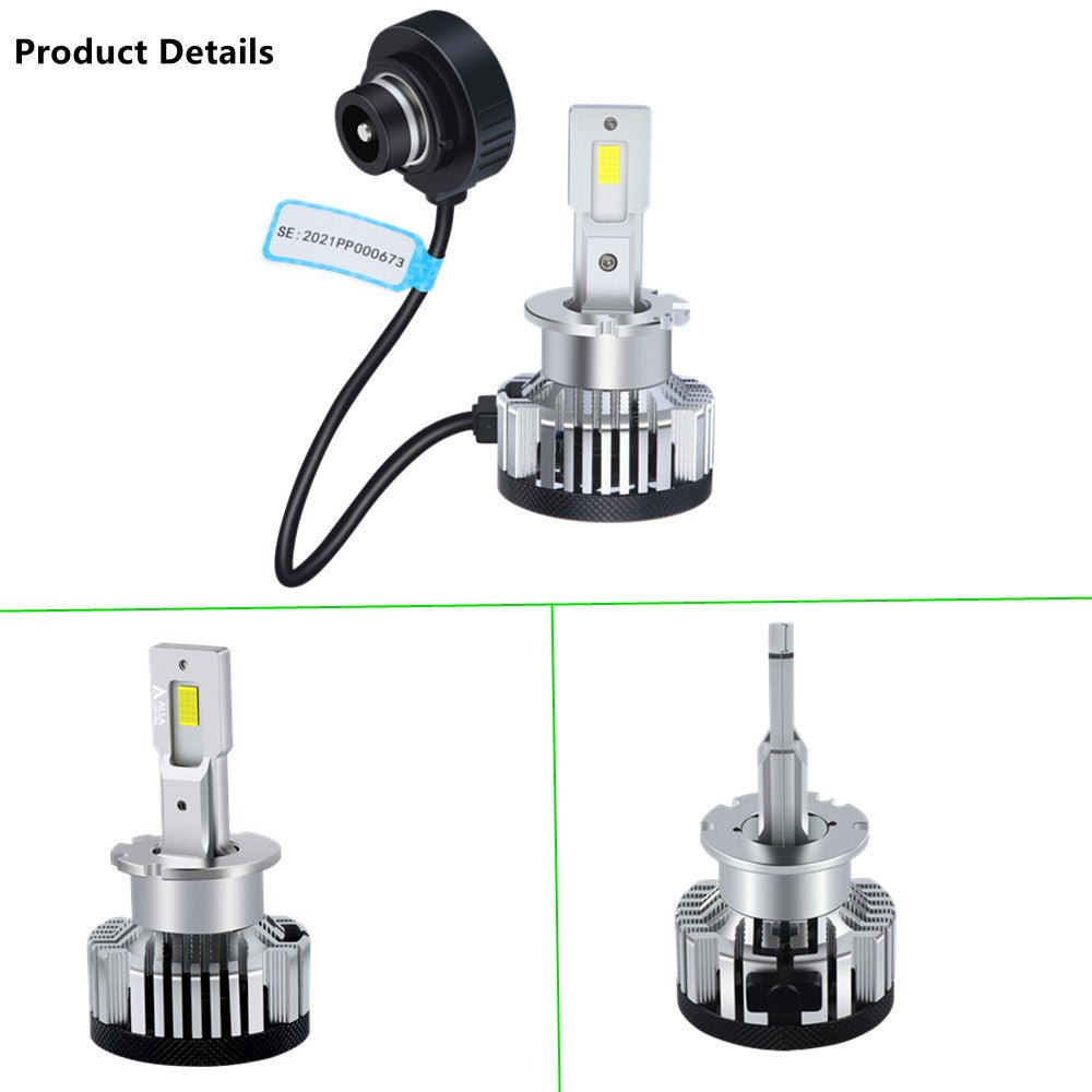 D2S D2R LED Forward Lightings Bulbs, CAN-BUS Plug-N-Play Switch HID Lamps