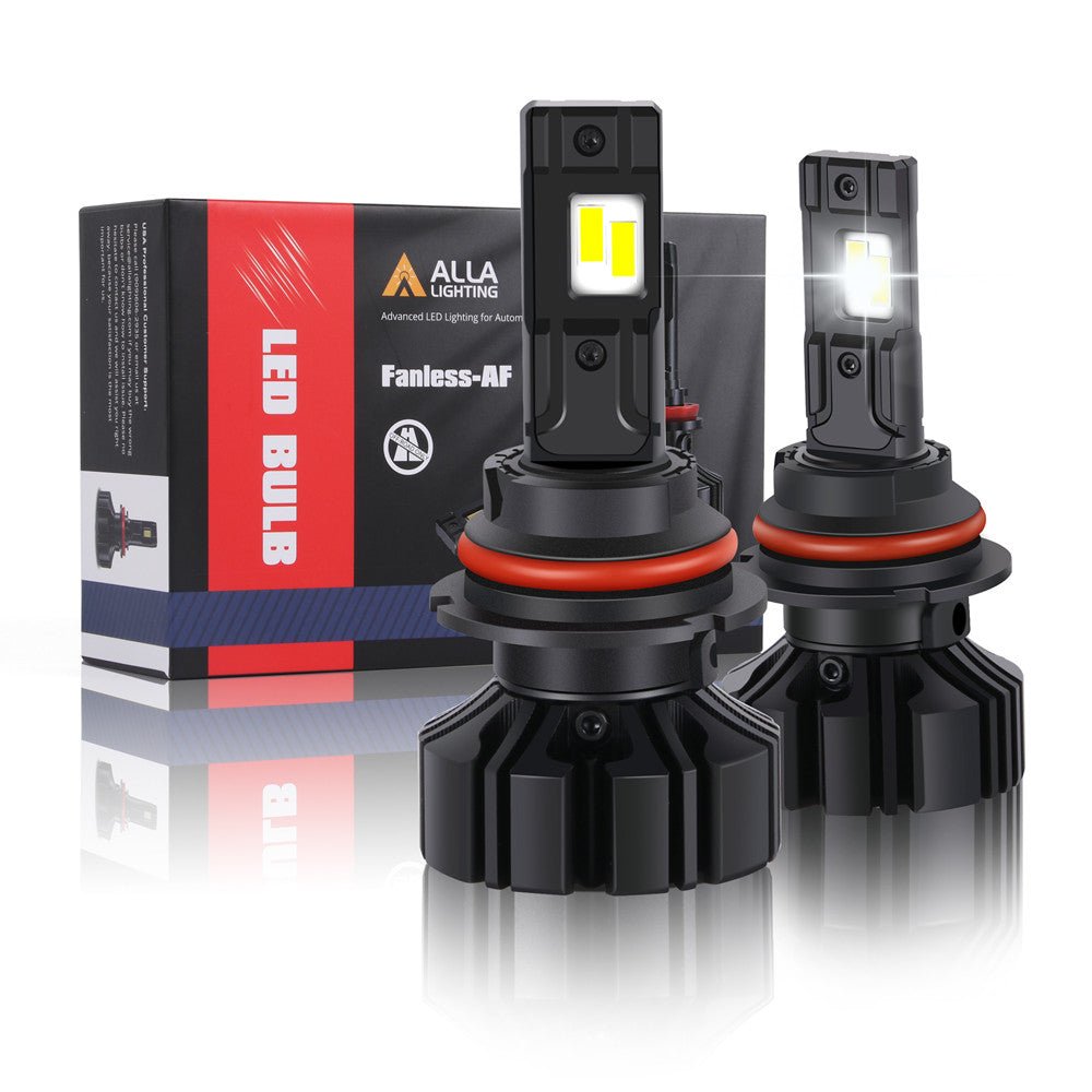 Fanless LED Headlights Bulbs High Low Beam Conversion Kits 6000K White -Alla Lighting