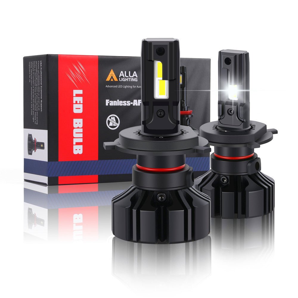 Fanless LED Headlights Bulbs High Low Beam Kits, 6000K White