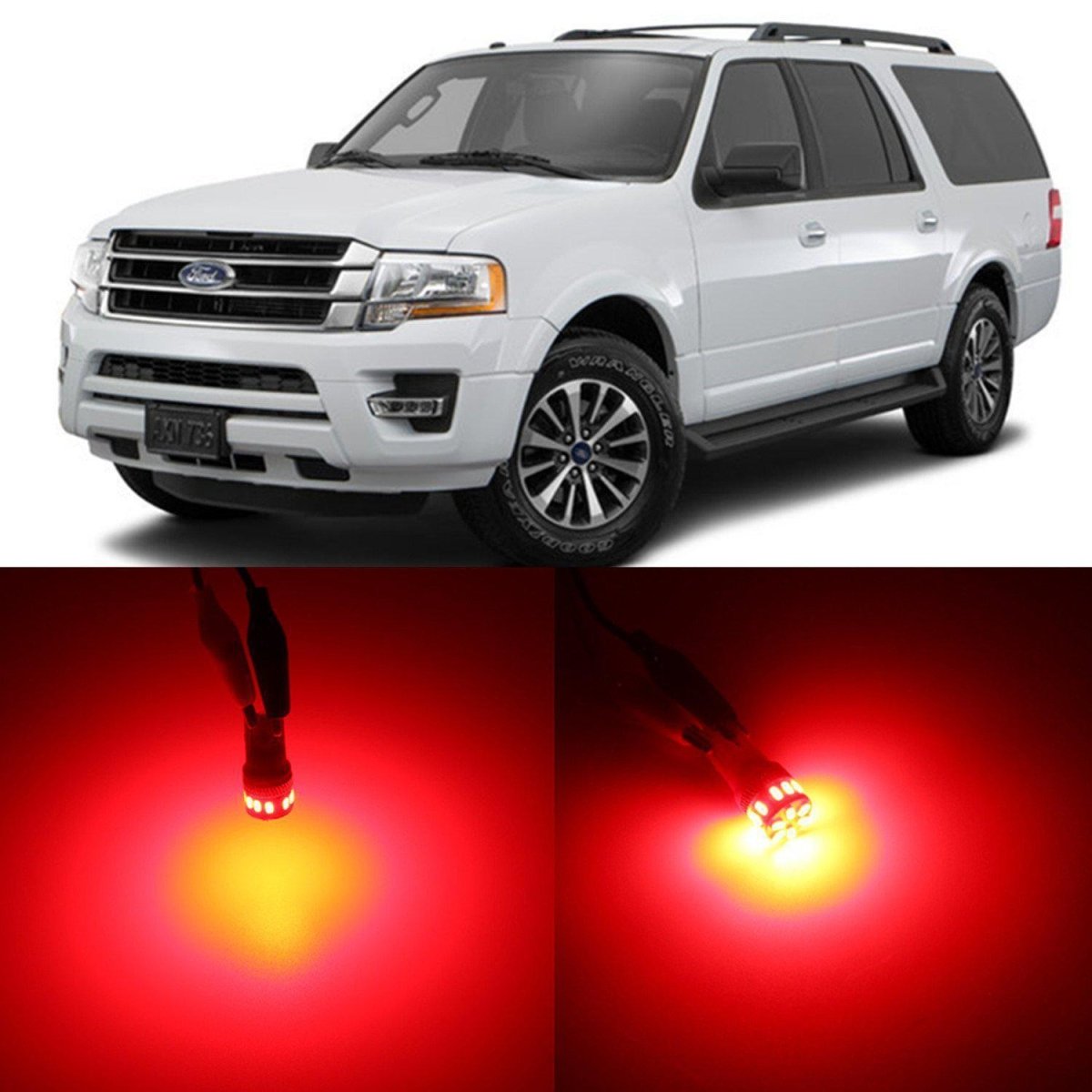Ford Expedition 3rd Brake Lights Bulbs LED Center High Mount Stop Lamps -Alla Lighting