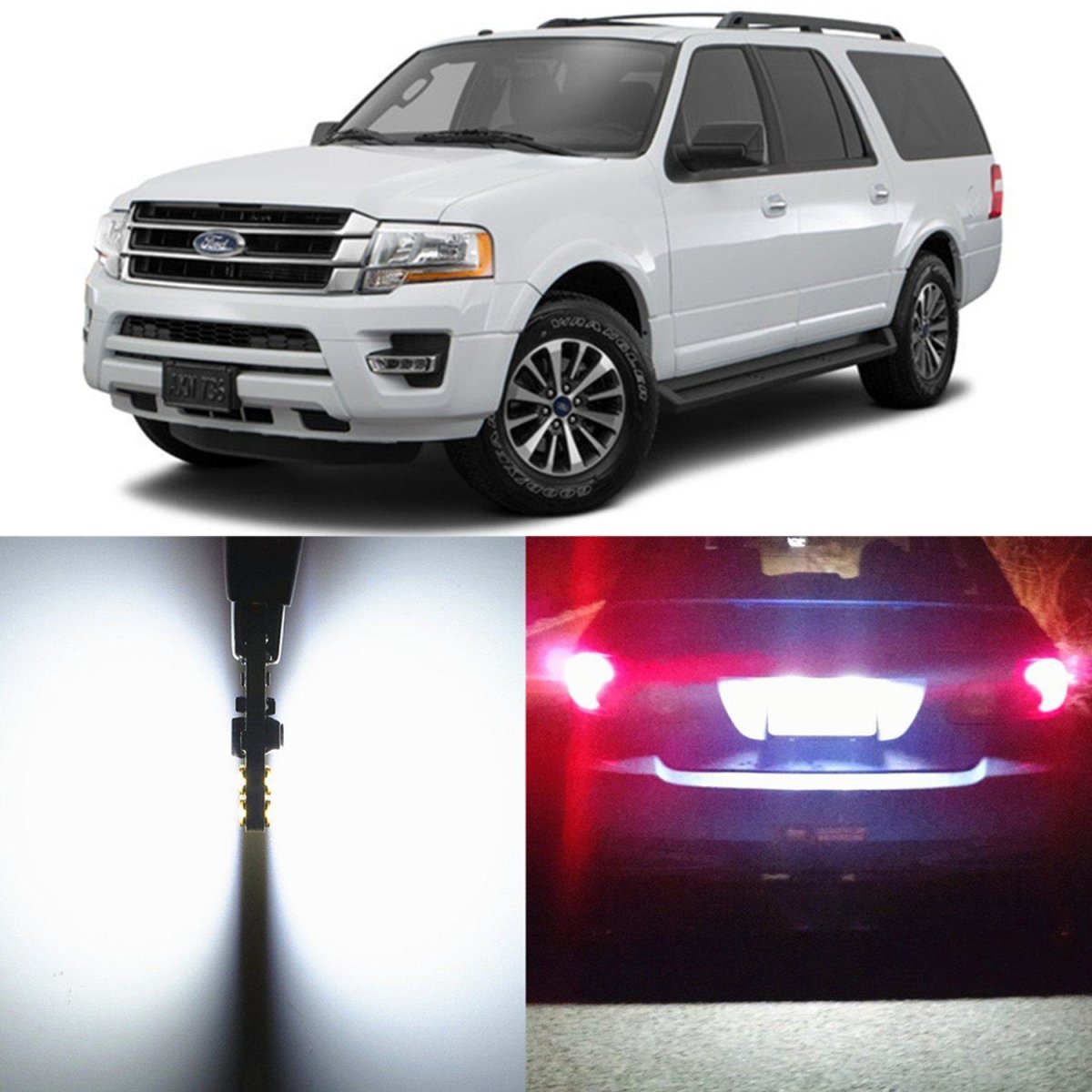 Ford Expedition License Plate Lights W5W 168 LED Tag Lights Bulbs -Alla Lighting