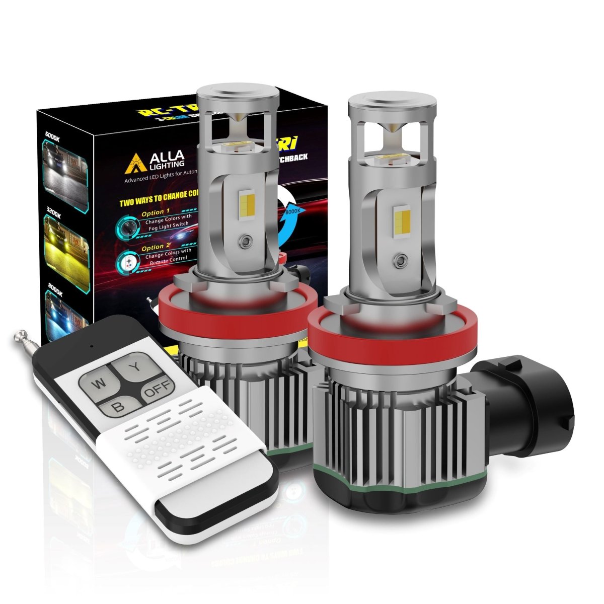 3-Color H11 H8 H16 LED Switchback Bulbs | Fog Lights, DRL