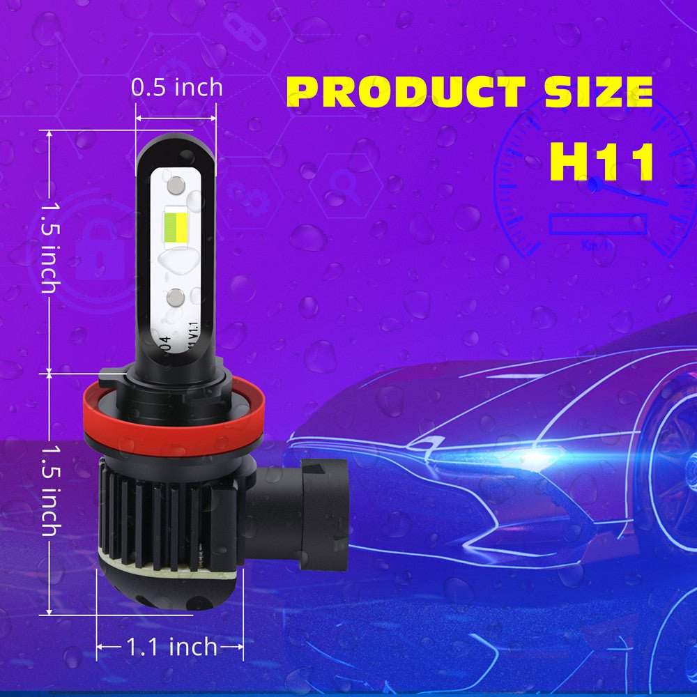 Dual Color H8 H11 LED Fog Light Bulb 6000K White/Amber Yellow Driving DRL Lamp E - Foto 8