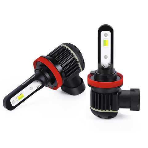 Dual-Color H16 H8 H11 LED Switchback Bulbs, 6K White/Yellow
