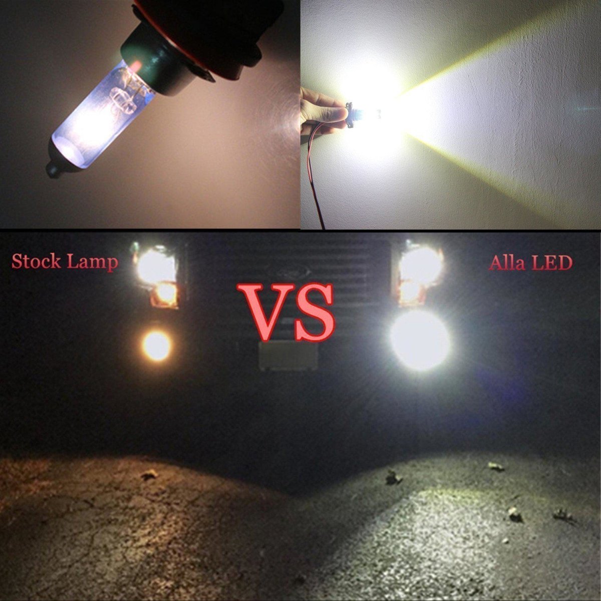 H3 LED Fog Lights Bulbs 50W Cree Replacement for Cars, Trucks -Alla Lighting