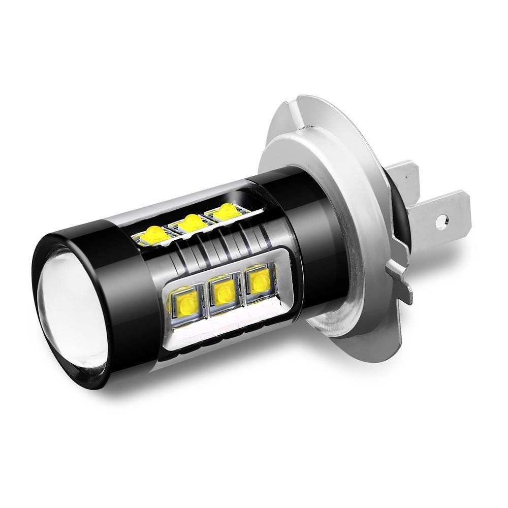 H7 LED Bulbs High Power 80W Cree DRL Daytime Running/Fog Lights, 6K White -Alla Lighting