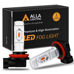 Ampoules LED Antibrouillard H8/H11/H16 - Blanc Froid 6500K, 2000 Lumens, 4W, Lot De 2 - 11