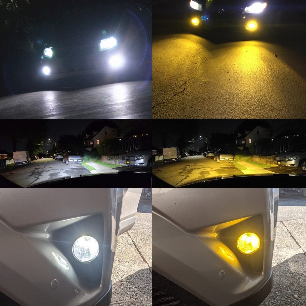H8 H9 H11 LED Switchback White/Yellow Headlights, Fog Lights Bulbs -Alla Lighting
