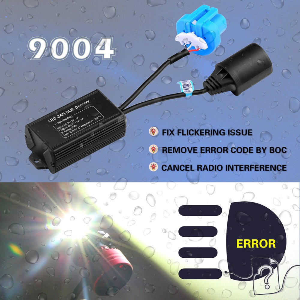 HB1 9004 LED Decoder Canceler Capacitor CAN BUS Bulbs Kits -Alla Lighting Inc
