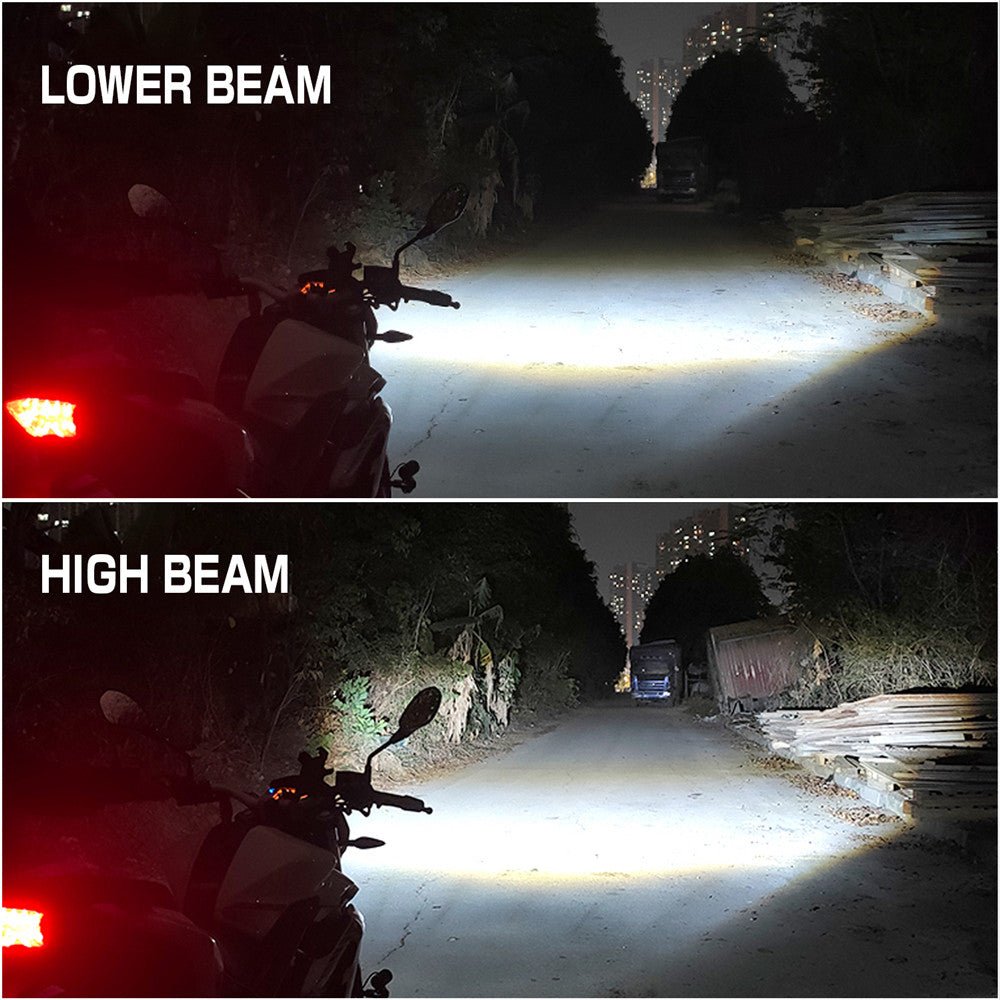 Motorcycle LED Headlight Bulbs H4 9003 HB2 Kits, 6000K Xenon White -Alla Lighting