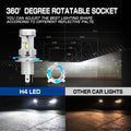 Motorcycle LED Forward Lighting Bulbs H4 9003 HB2 Kits, 6000K Xenon White