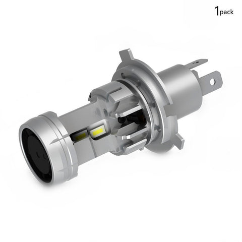 Riloer H4 LED Motorcycle Headlight Bulb 9003 Hi/Lo Beam - 20W, 2000lm, Cool White, Red Angel Eye, IP65 Waterproof