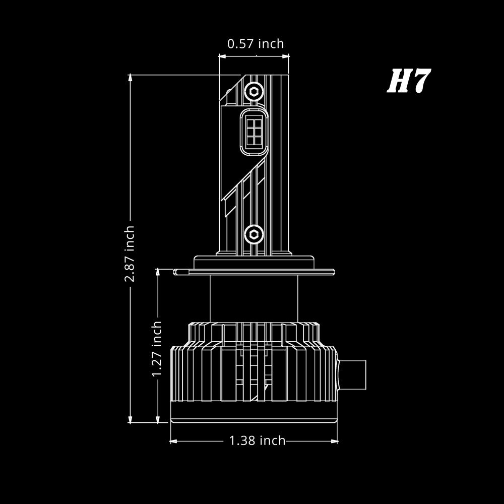 H7 LED Headlights Conversion Kits Bulbs for Cars, Trucks, Motorcycles