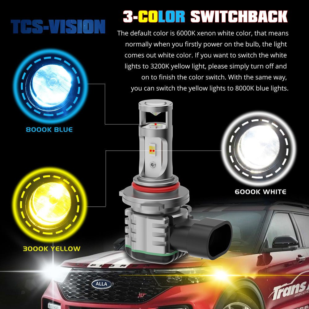 P13W 12277 LED Switchback Daytime Running Lights Bulbs | White, Yellow, Blue -Alla Lighting