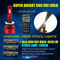 PG13 Base 893 880 LED Bulbs Fog Lights, Headlight, 6000K White
