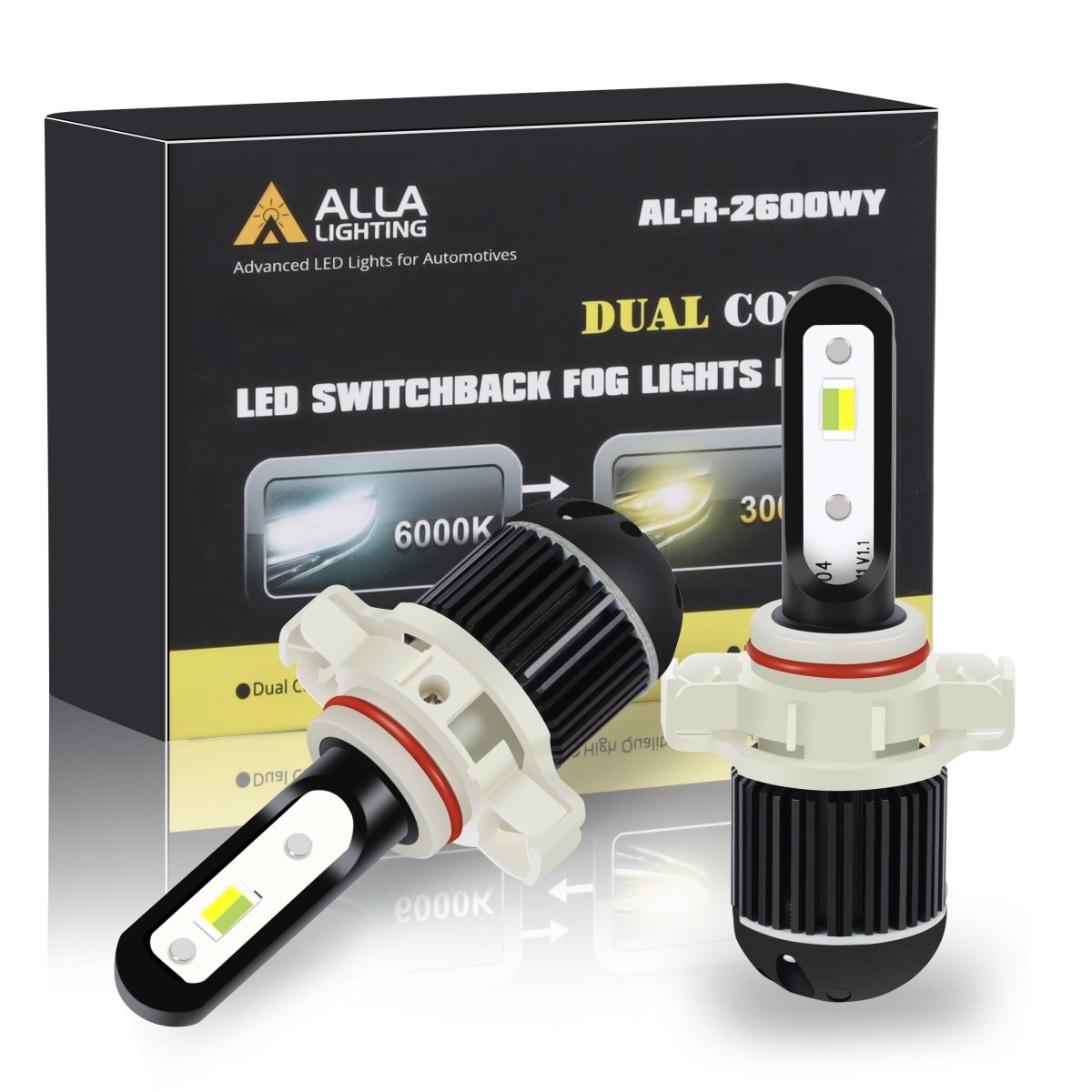 PS24W 5201 5202 LED Switchback Fog Lights/DRL | White, Yellow -Alla Lighting
