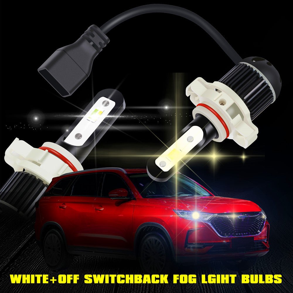 Ps24w Led PS24W 5201 5202 LED Switchback Fog Lights Bulb, White/Yellow