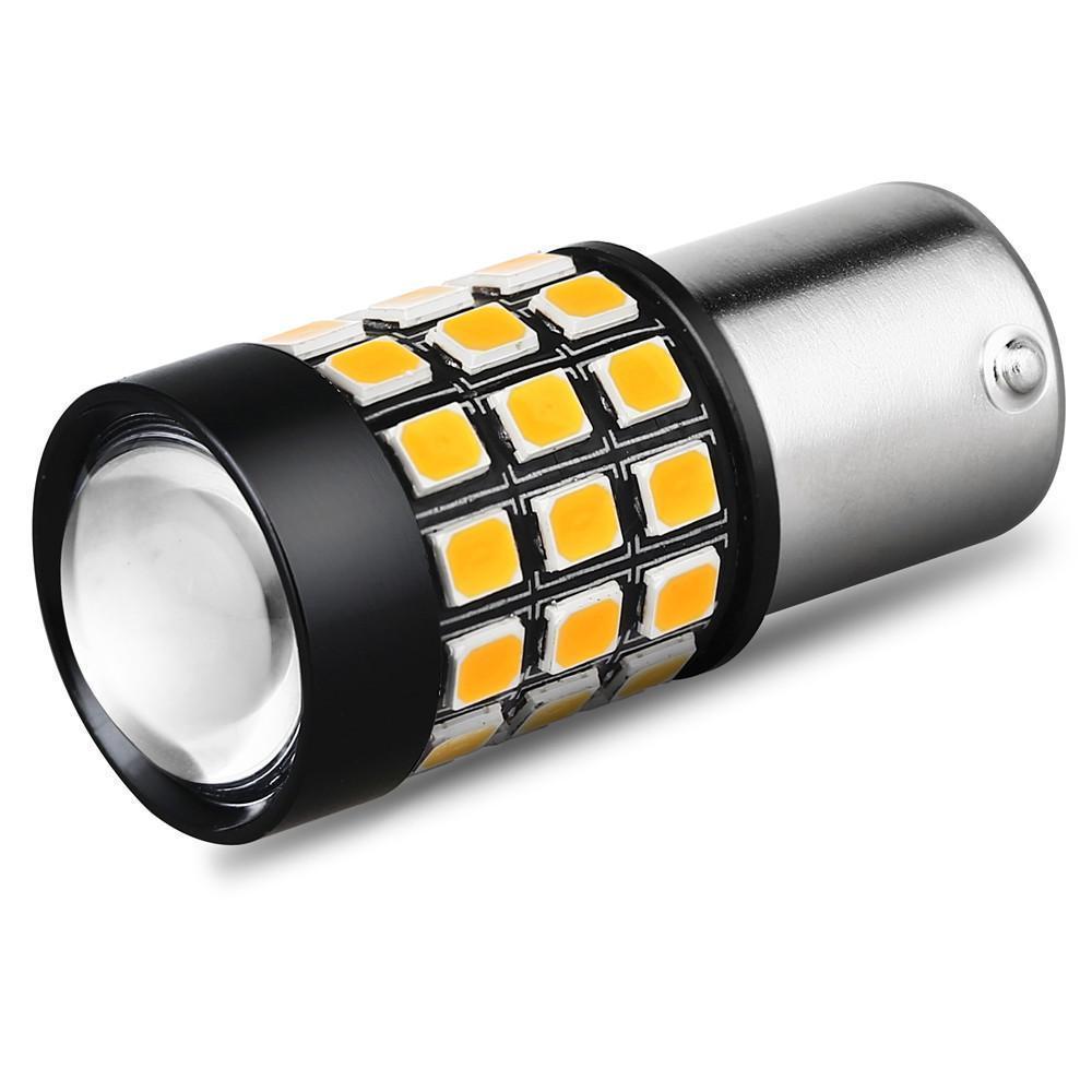 PY21W 7507 LED Turn Signal Lights Bulbs 2835 51-SMD 12496, Amber Yellow -Alla Lighting