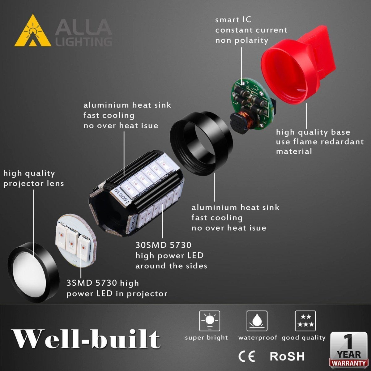 10x 7443 Bulbs Tail Brake Backup Reverse Bright Light T20 Signal Lamps