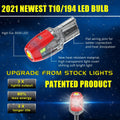 W2.1*9.5d Base T10 Wedge 168 194 LED Bulbs Interior Lights Replacement