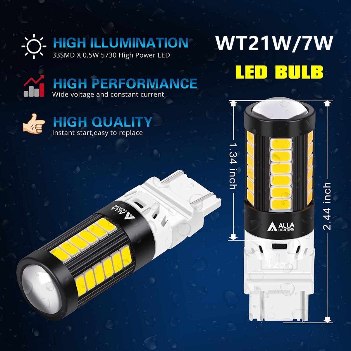 【led21】 Amazon.com: LASFIT WT21W/7W LED Bulb WT21/7W Brake Tail